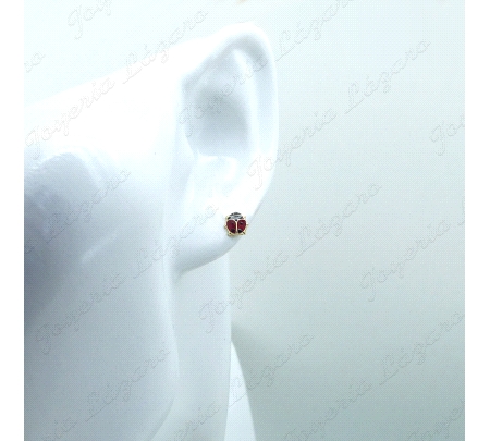 PEND. TORN. ORO 18 KTS MARIQUITA 6MM ESMALTE 6MM FORRADOS