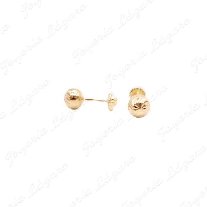 PEND. TORN. ORO 18 KTS BOLA TALLADA 6MM