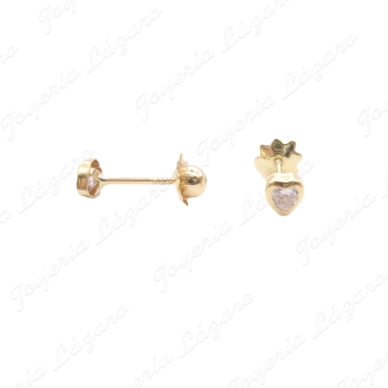 PEND. TORN. ORO 18 KTS CORAZON PEQUEÑO 4MM CIRCONITA BOCEL