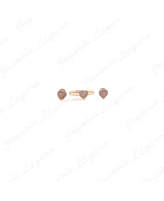 PENDIENSTES A JUEGO CON SORTIJA REF. 18SOR00777