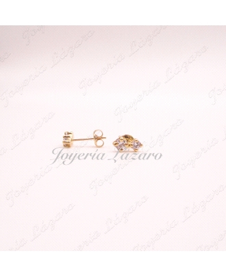 ORO 18 KTS PEND. PRES. 2 CIRCO ENGASTE 4 GARRAS