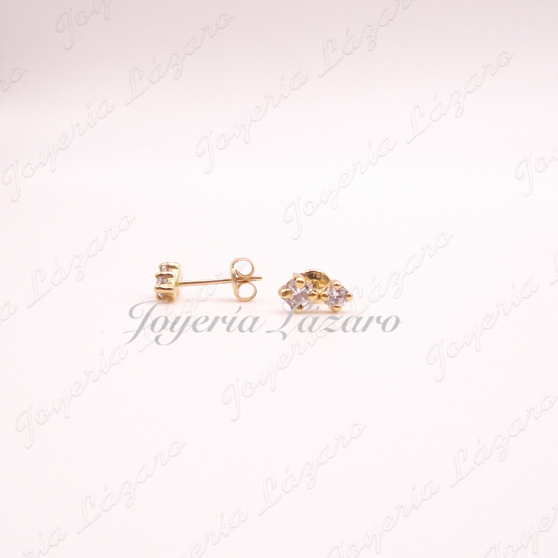 ORO 18 KTS PEND. PRES. 2 CIRCO ENGASTE 4 GARRAS