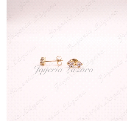 ORO 18 KTS PEND. PRES. 2 CIRCO ENGASTE 4 GARRAS