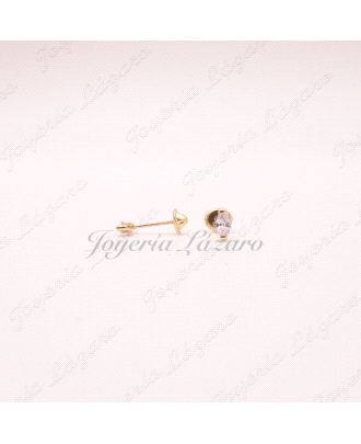 ORO 18 KTS PEND. TORN. CIRCO 6MM MARQUESA 2 GARRAS