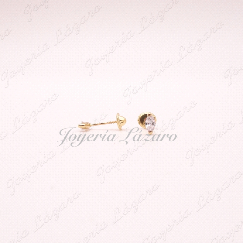 ORO 18 KTS PEND. TORN. CIRCO 6MM MARQUESA 2 GARRAS