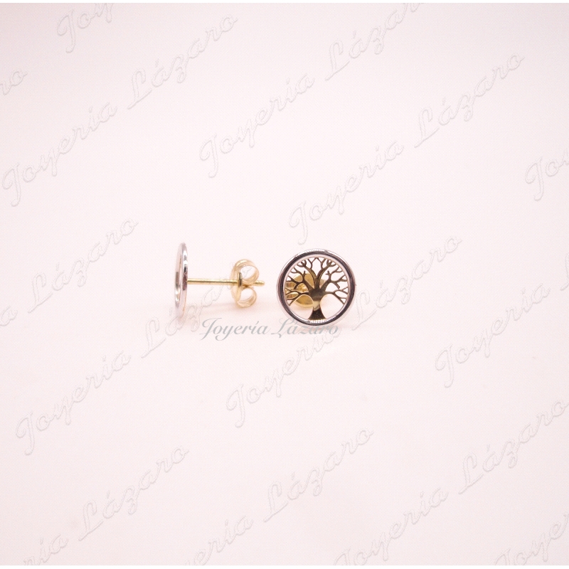 ORO 18 KTS PEND. ARBOL VIDA BICOLOR 8MM,PRESION