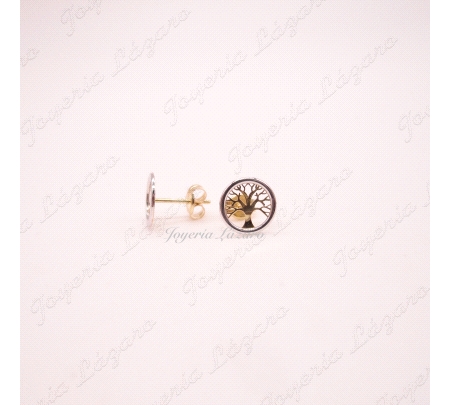 ORO 18 KTS PEND. ARBOL VIDA BICOLOR 8MM,PRESION