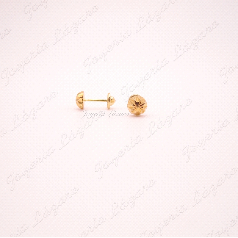 ORO 18 KTS PEND. TORN. BOLA TALLADA