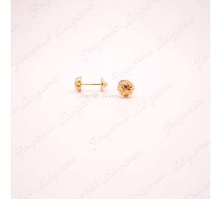 ORO 18 KTS PEND. TORN. BOLA TALLADA