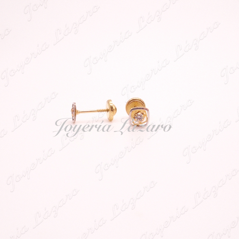 PENDIENTES 18KTS TORN.FLOR BOLA TURQUESA