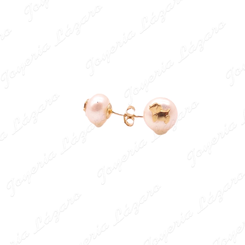 PENDIENTES 18KTS TORN.PERLAS PERRO /GATO