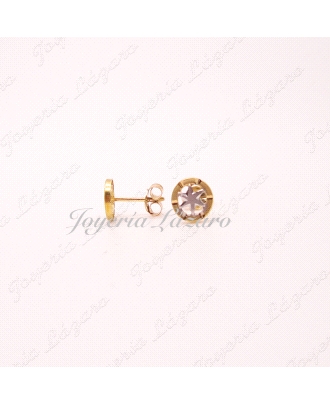 PENDIENTES 18KTS BICOLOR ESTRELLAS PRES.