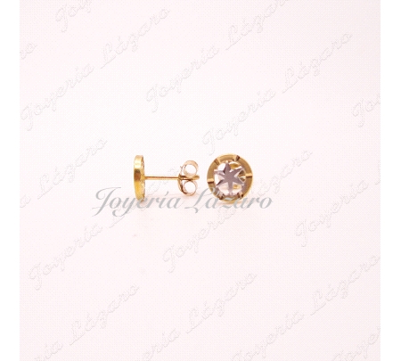 PENDIENTES 18KTS BICOLOR ESTRELLAS PRES.