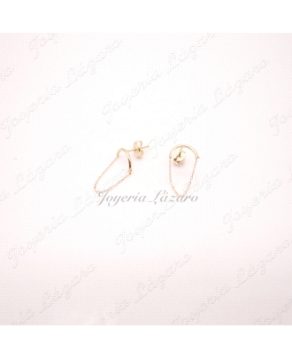 ORO 18 KTS PENDIENTES SEÑORA CADENA PRES