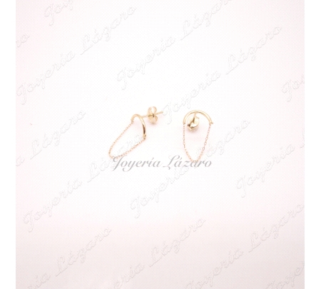 ORO 18 KTS PENDIENTES SEÑORA CADENA PRES