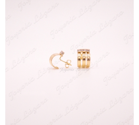 ORO 18 KTS PENDIENTES SEÑORA EARL CUFF CIRCO CARRIL