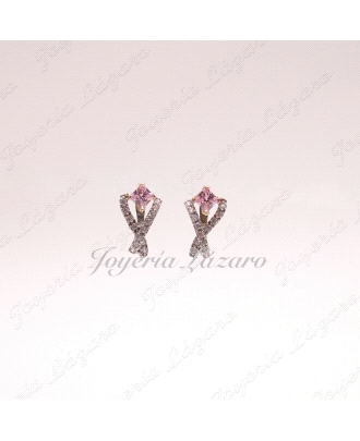 ORO 18 KTS PEND. BIC. CAT. SEÑORA ROSA