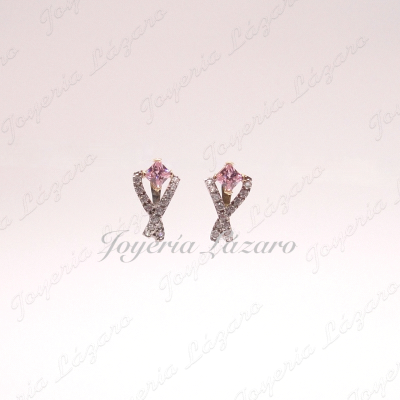 ORO 18 KTS PEND. BIC. CAT. SEÑORA ROSA