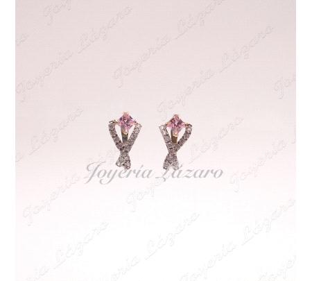 ORO 18 KTS PEND. BIC. CAT. SEÑORA ROSA