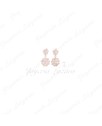 PEND. 18KT ROSETA DOBLE PRES