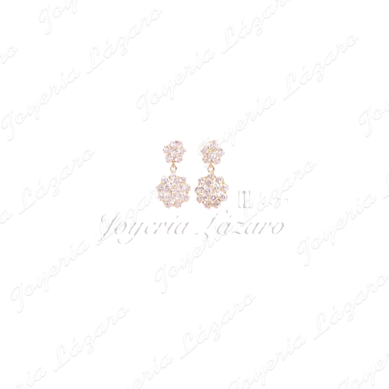 PEND. 18KT ROSETA DOBLE PRES