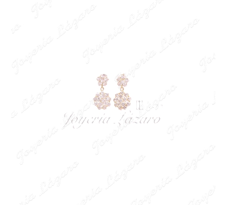 PEND. 18KT ROSETA DOBLE PRES