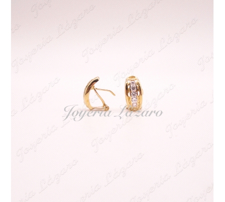 PENDIENTES 18KT OMEGA CIRCO. CARRIL