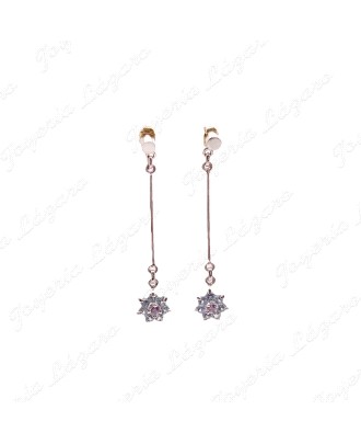 PEND. 18KTS BLANCO CADENITA COLA +ESTRELLA ROSETON CIRCO C. PRES