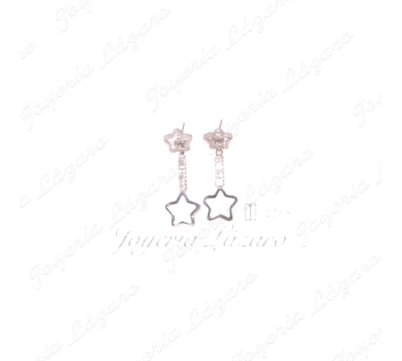 PEND. 18KTS BLANCO ESTRELLITA CALADA LISA