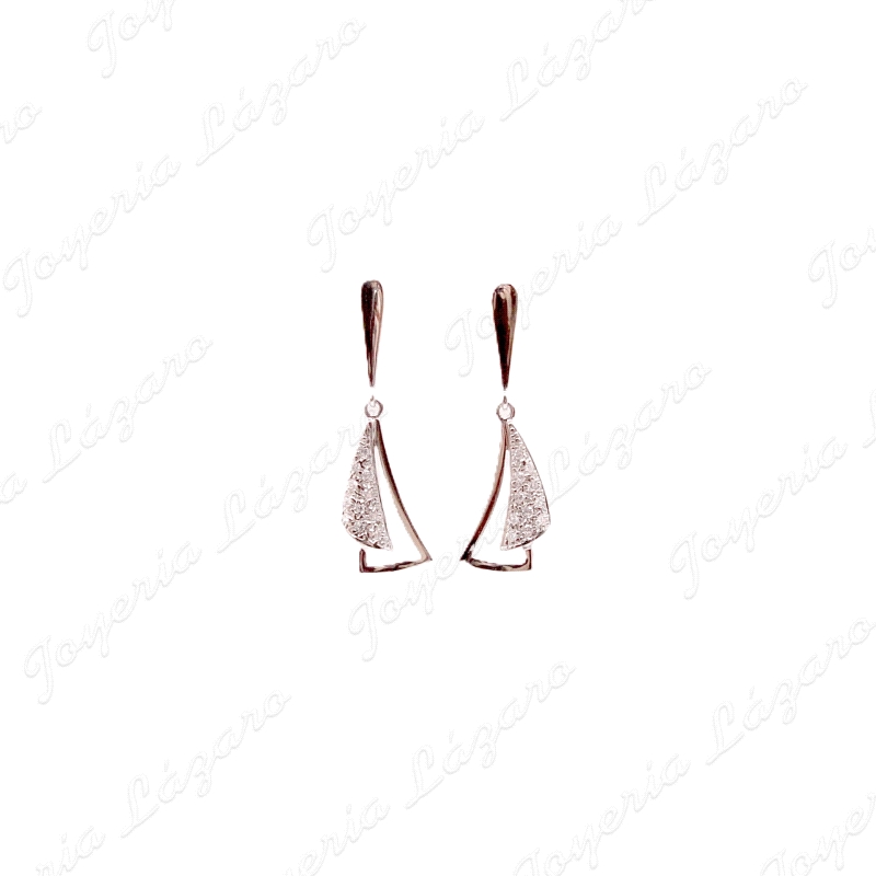 PEND. 18KTS BLANCO 2 TRIANGULOS MOVILES