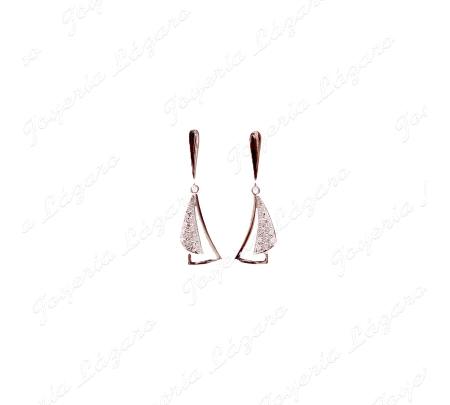 PEND. 18KTS BLANCO 2 TRIANGULOS MOVILES