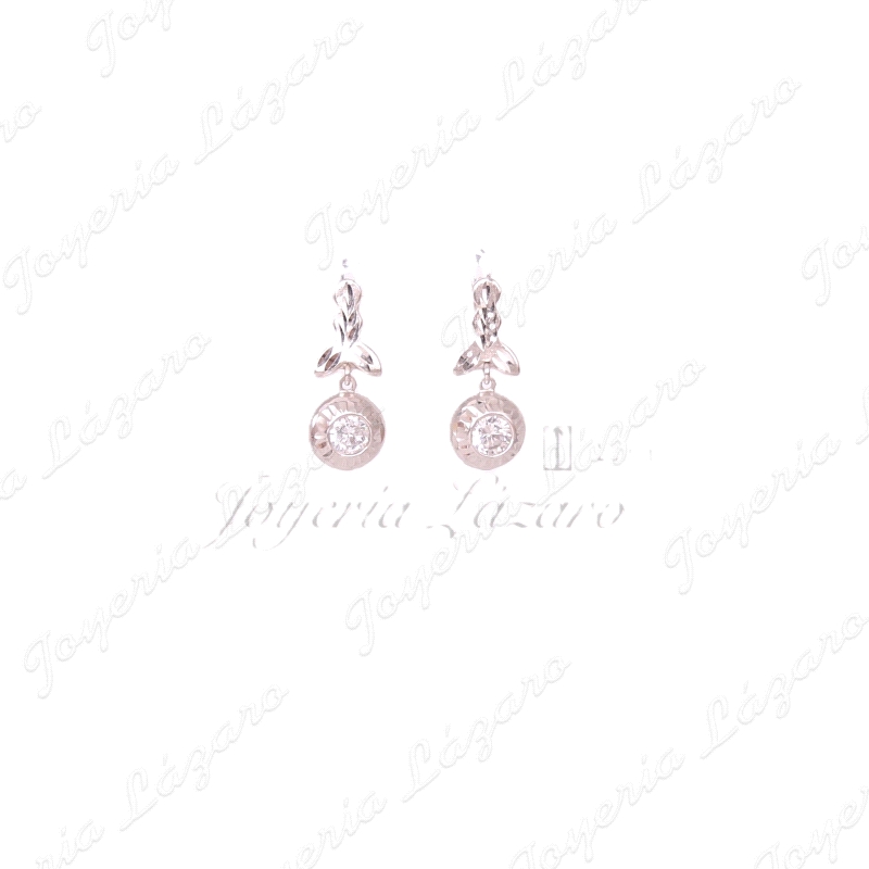 PEND. 18KTS BLANCO MOSCA +CIRCO BOCEL 8MM GALLONADA C. CAT.