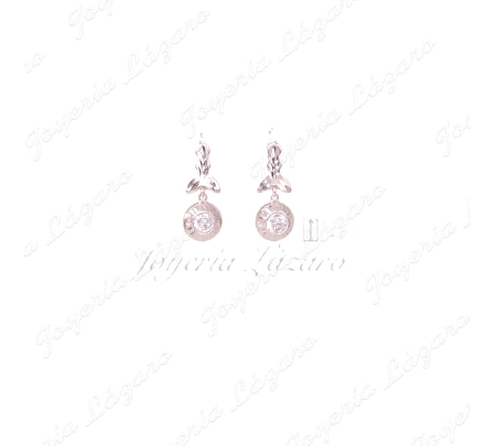 PEND. 18KTS BLANCO MOSCA +CIRCO BOCEL 8MM GALLONADA C. CAT.