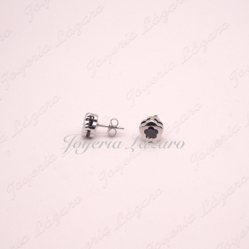 PEND. 18KTS BL. PRES.FLOR+AMATISTA