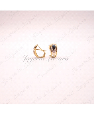 PEND. 18KTS OMEGA BICOLOR ZAFIRO+ CIRCO