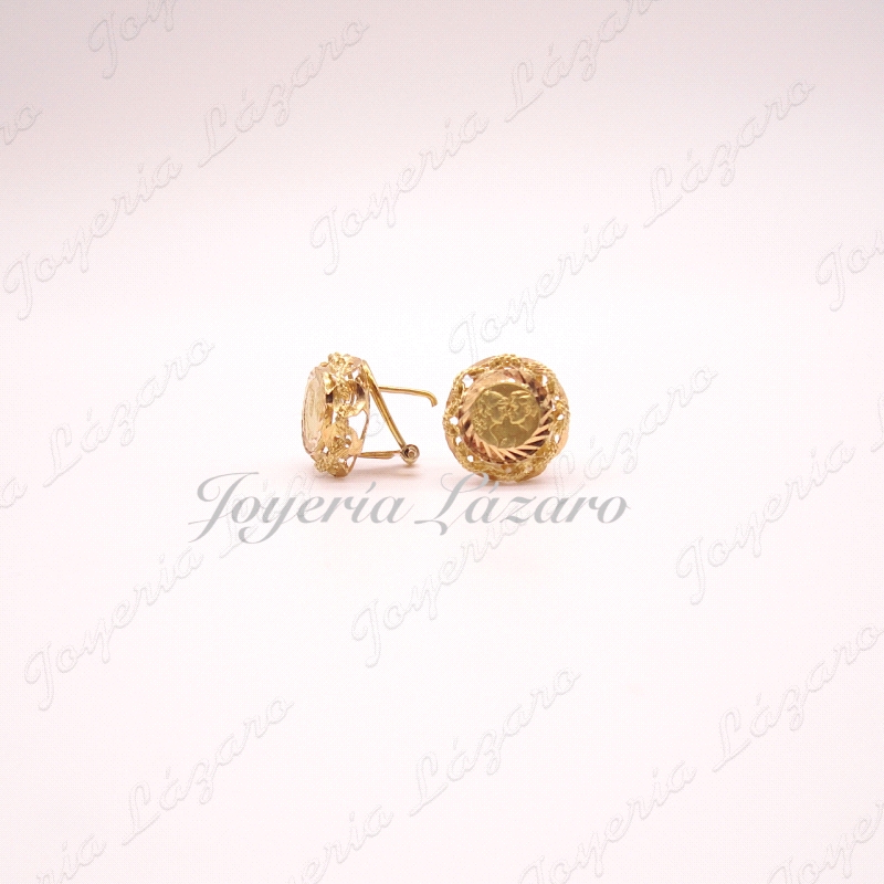 PEND. 18KTS OMEGA MONEDAS PAREJA ENAMORADOS