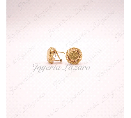 PEND. 18KTS OMEGA MONEDAS PAREJA ENAMORADOS