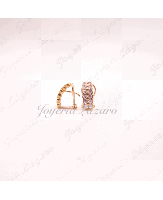 PEND. 18KTS DOS BANDAS CIRCO. VERTICAL OMEGA