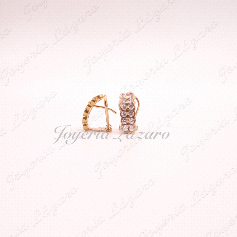 PEND. 18KTS DOS BANDAS CIRCO. VERTICAL OMEGA