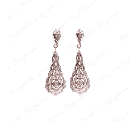 PENDIENTES 18KTS BL. ISABELINOS