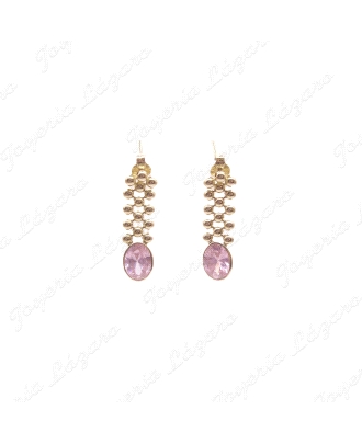 PEND. LARGOS ORO 18 KTS CADENA  PANTER+ ROSA DE FRANCIA OVAL