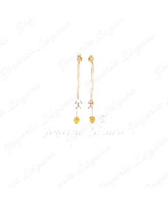 PEND. LARGOS ORO 18 KTS cadenita con indalo