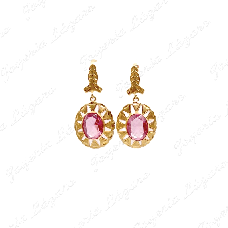 PEND. 18KTS CUBANA ROSA DE FRANCIA CAT. LARGO