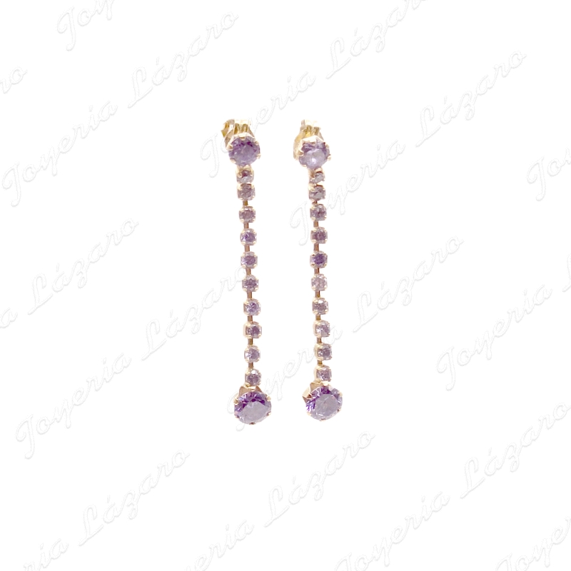 PEND. 18KTS LARGO CIRCO. AMATISTA