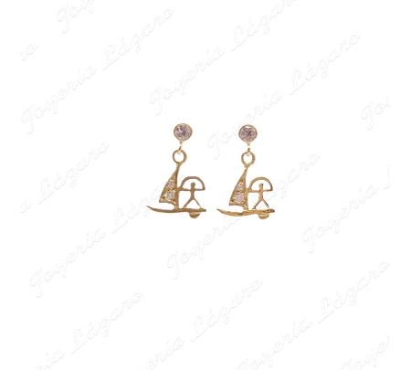 PEND. 18KTS LARGOS INDALO SOBRE TABLA SURF