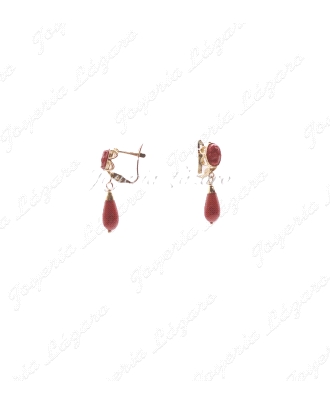 ORO 18 KTS PEND. CHUPONES ROJO CARITA 6X4 SIN LAZO