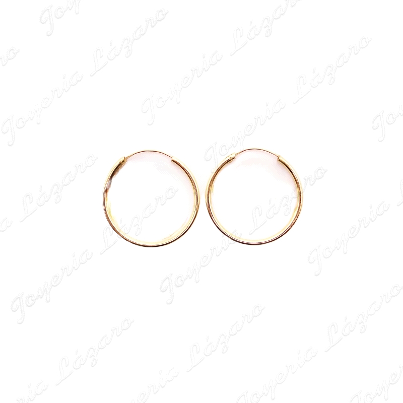 PEND. AROS ORO 18 KTS TABLA 1.5MMX15MM INT.