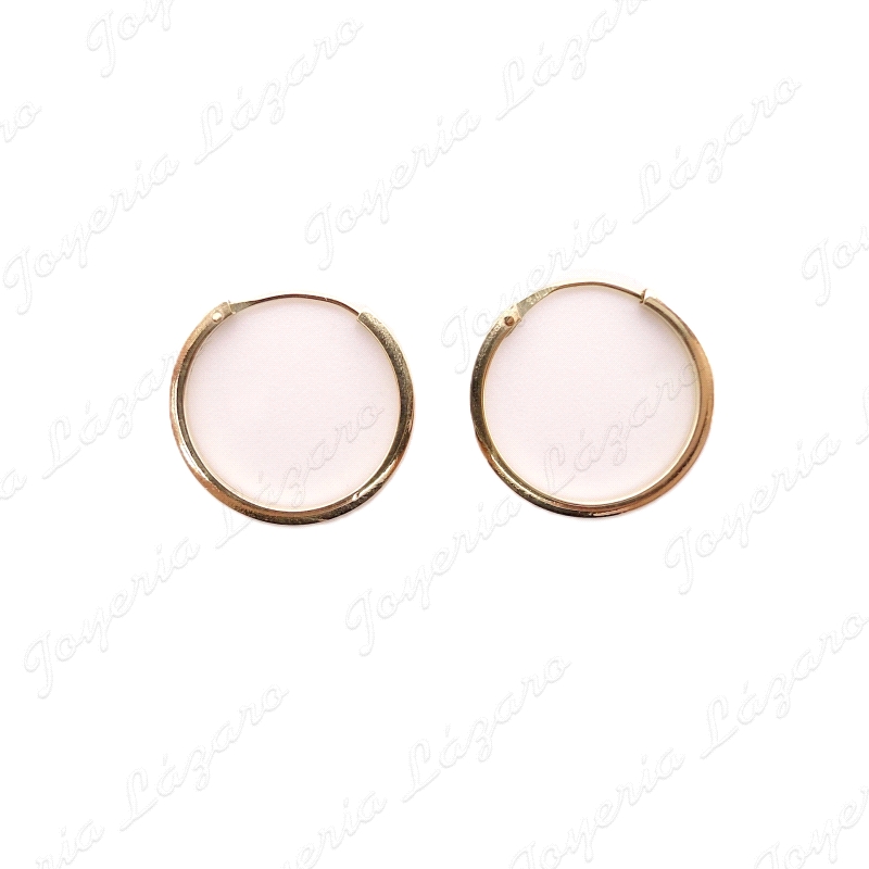 PEND. AROS ORO 18 KTS CUADRADOS 1.5MMX11MM INT