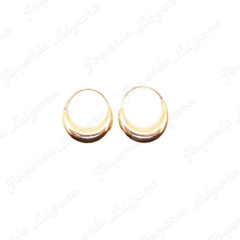 PEND. AROS ORO 18 KTS MORCILLAS 5MM GROSOR X 18MM EXT.
