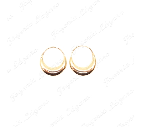 PEND. AROS ORO 18 KTS MORCILLAS 5MM GROSOR X 18MM EXT.
